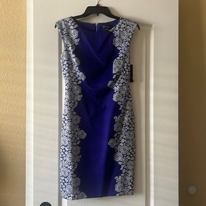 INC NWT Dress with a rose pattern down each side.